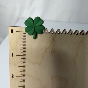Hand Assembled Green Shamrock Four Leaf Clover Pin Brooch St. Patricks Day